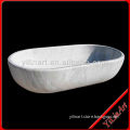 Simple White Stone Bathtub Sculpture Carving YL-Y049